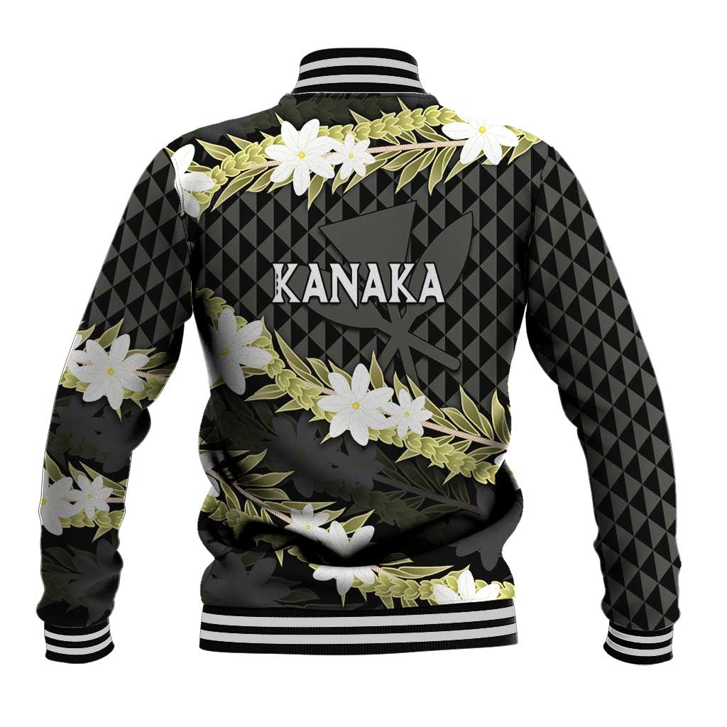 Born And Raised Aloha Hawaii Baseball Jacket Kanaka Kakau Hawaiian Tiare Pakalana Lei - Polynesian Pride