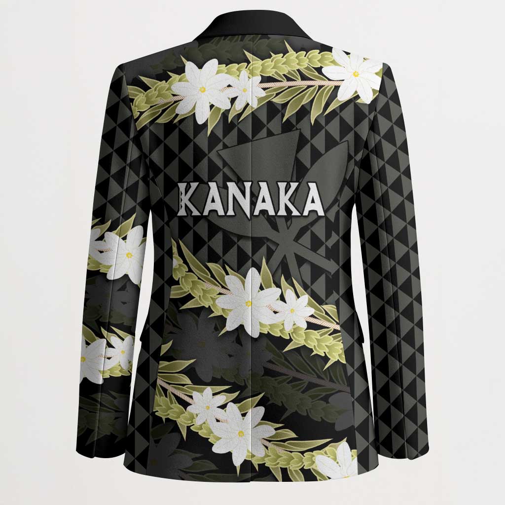 Born And Raised Aloha Hawaii Blazer Kanaka Kakau Hawaiian Tiare Pakalana Lei - Polynesian Pride