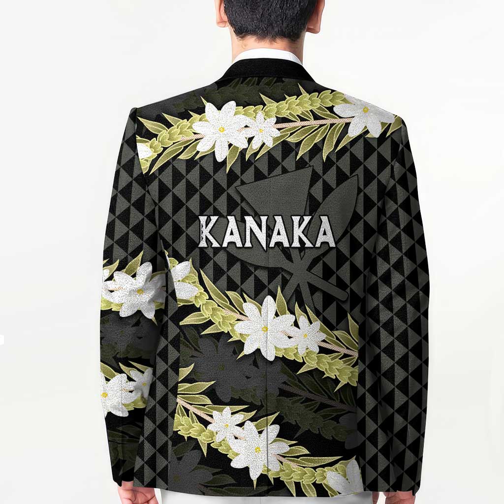 Born And Raised Aloha Hawaii Blazer Kanaka Kakau Hawaiian Tiare Pakalana Lei - Polynesian Pride