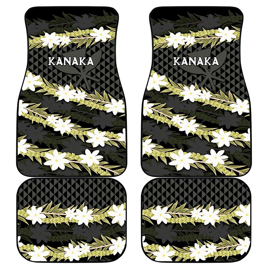 Born And Raised Aloha Hawaii Car Mats Kanaka Kakau Hawaiian Tiare Pakalana Lei - Polynesian Pride