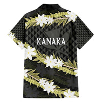 Born And Raised Aloha Hawaii Family Matching Off The Shoulder Long Sleeve Dress and Hawaiian Shirt Kanaka Kakau Hawaiian Tiare Pakalana Lei - Polynesian Pride