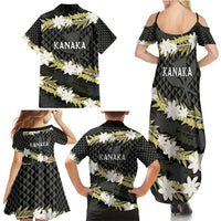 Born And Raised Aloha Hawaii Family Matching Summer Maxi Dress and Hawaiian Shirt Kanaka Kakau Hawaiian Tiare Pakalana Lei - Polynesian Pride