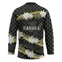 Born And Raised Aloha Hawaii Hockey Jersey Kanaka Kakau Hawaiian Tiare Pakalana Lei - Polynesian Pride