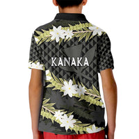 Born And Raised Aloha Hawaii Kid Polo Shirt Kanaka Kakau Hawaiian Tiare Pakalana Lei - Polynesian Pride
