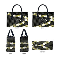 Born And Raised Aloha Hawaii Leather Bag Kanaka Kakau Hawaiian Tiare Pakalana Lei LT14 - Polynesian Pride