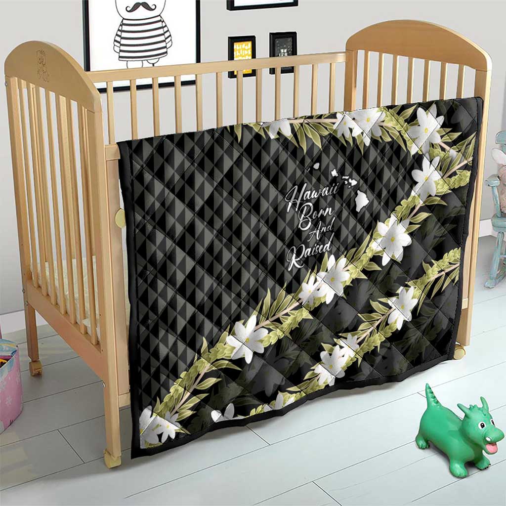 Born And Raised Aloha Hawaii Quilt Kanaka Kakau Hawaiian Tiare Pakalana Lei - Polynesian Pride