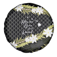 Born And Raised Aloha Hawaii Spare Tire Cover Kanaka Kakau Hawaiian Tiare Pakalana Lei - Polynesian Pride