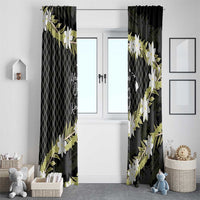 Born And Raised Aloha Hawaii Window Curtain Kanaka Kakau Hawaiian Tiare Pakalana Lei - Polynesian Pride