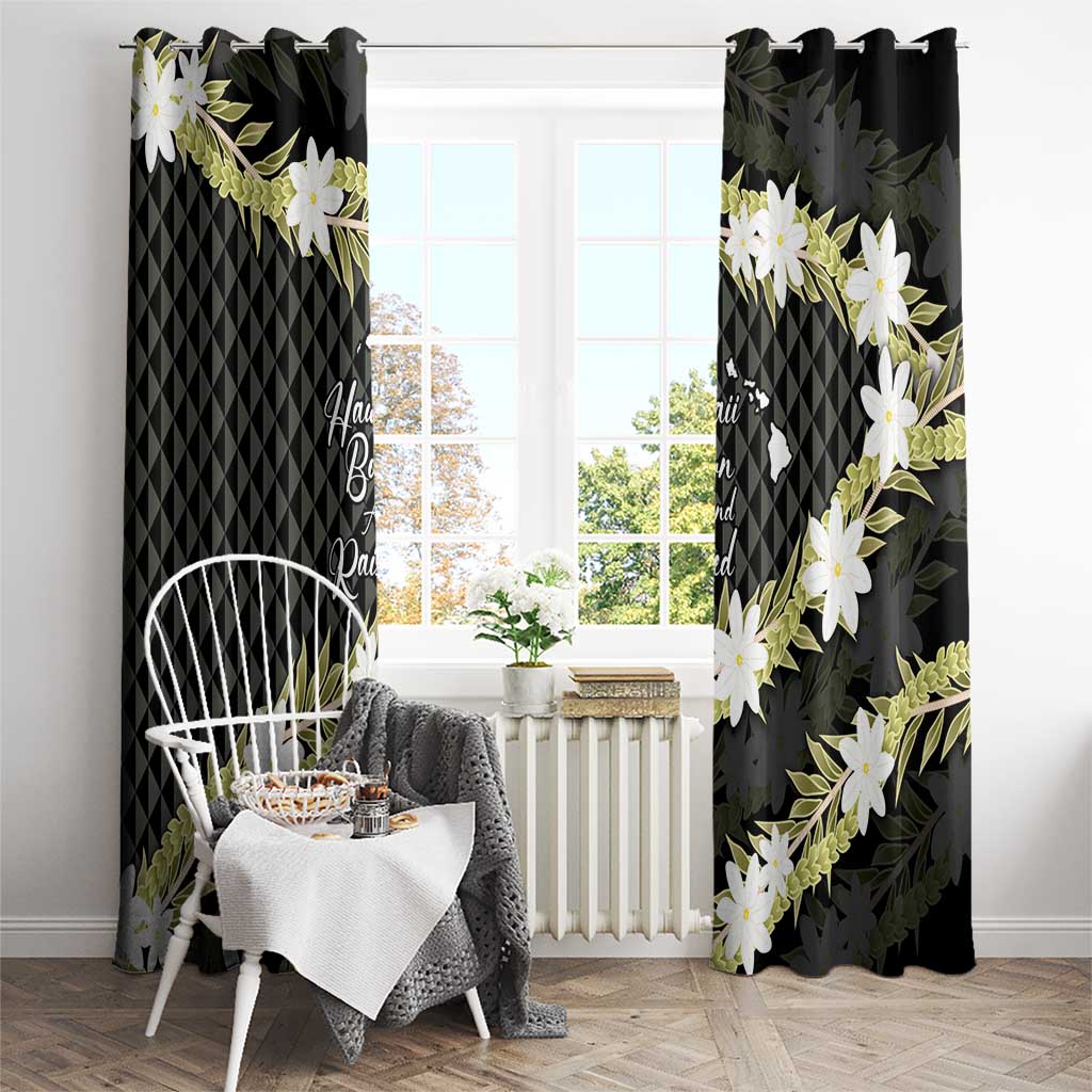 Born And Raised Aloha Hawaii Window Curtain Kanaka Kakau Hawaiian Tiare Pakalana Lei - Polynesian Pride