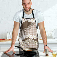 Brown Hawaii Tiare and Shell Lei Apron Hawaiian Palaka Luxury Vibes LT14 - Polynesian Pride
