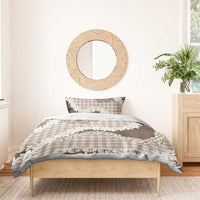 Brown Hawaii Tiare and Shell Lei Bedding Set Hawaiian Palaka Luxury Vibes - Polynesian Pride