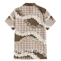 Brown Hawaii Tiare and Shell Lei Family Matching Mermaid Dress and Hawaiian Shirt Hawaiian Palaka Luxury Vibes - Polynesian Pride