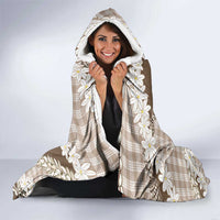 Brown Hawaii Tiare and Shell Lei Hooded Blanket Hawaiian Palaka Luxury Vibes LT14 - Polynesian Pride