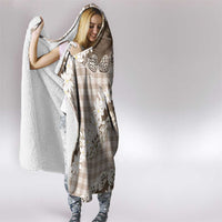 Brown Hawaii Tiare and Shell Lei Hooded Blanket Hawaiian Palaka Luxury Vibes LT14 - Polynesian Pride