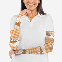 Orange Hawaii Tiare and Shell Lei Arm Sleeves Hawaiian Palaka Luxury Vibes LT14 - Polynesian Pride
