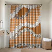 Orange Hawaii Tiare and Shell Lei Bathroom Set Hawaiian Palaka Luxury Vibes - Polynesian Pride