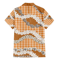 Orange Hawaii Tiare and Shell Lei Family Matching Mermaid Dress and Hawaiian Shirt Hawaiian Palaka Luxury Vibes - Polynesian Pride