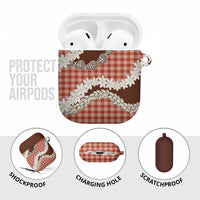 Red Hawaii Tiare and Shell Lei AirPods Case Hawaiian Palaka Luxury Vibes - Polynesian Pride