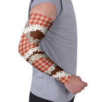 Red Hawaii Tiare and Shell Lei Arm Sleeves Hawaiian Palaka Luxury Vibes LT14 - Polynesian Pride