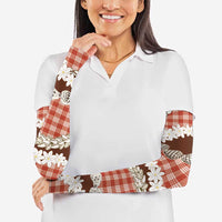 Red Hawaii Tiare and Shell Lei Arm Sleeves Hawaiian Palaka Luxury Vibes LT14 - Polynesian Pride