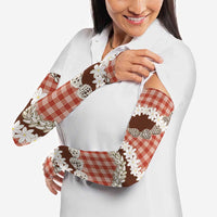 Red Hawaii Tiare and Shell Lei Arm Sleeves Hawaiian Palaka Luxury Vibes LT14 - Polynesian Pride