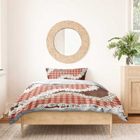 Red Hawaii Tiare and Shell Lei Bedding Set Hawaiian Palaka Luxury Vibes - Polynesian Pride