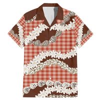 Red Hawaii Tiare and Shell Lei Family Matching Mermaid Dress and Hawaiian Shirt Hawaiian Palaka Luxury Vibes - Polynesian Pride