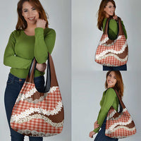 Red Hawaii Tiare and Shell Lei Grocery Bag Hawaiian Palaka Luxury Vibes - Polynesian Pride