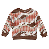 Red Hawaii Tiare and Shell Lei Kid Ugly Christmas Sweater Hawaiian Palaka Luxury Vibes - Polynesian Pride