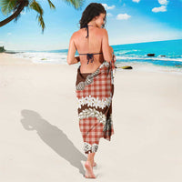 Red Hawaii Tiare and Shell Lei Sarong Hawaiian Palaka Luxury Vibes - Polynesian Pride