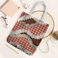 Red Hawaii Tiare and Shell Lei Tote Bag Hawaiian Palaka Luxury Vibes - Polynesian Pride