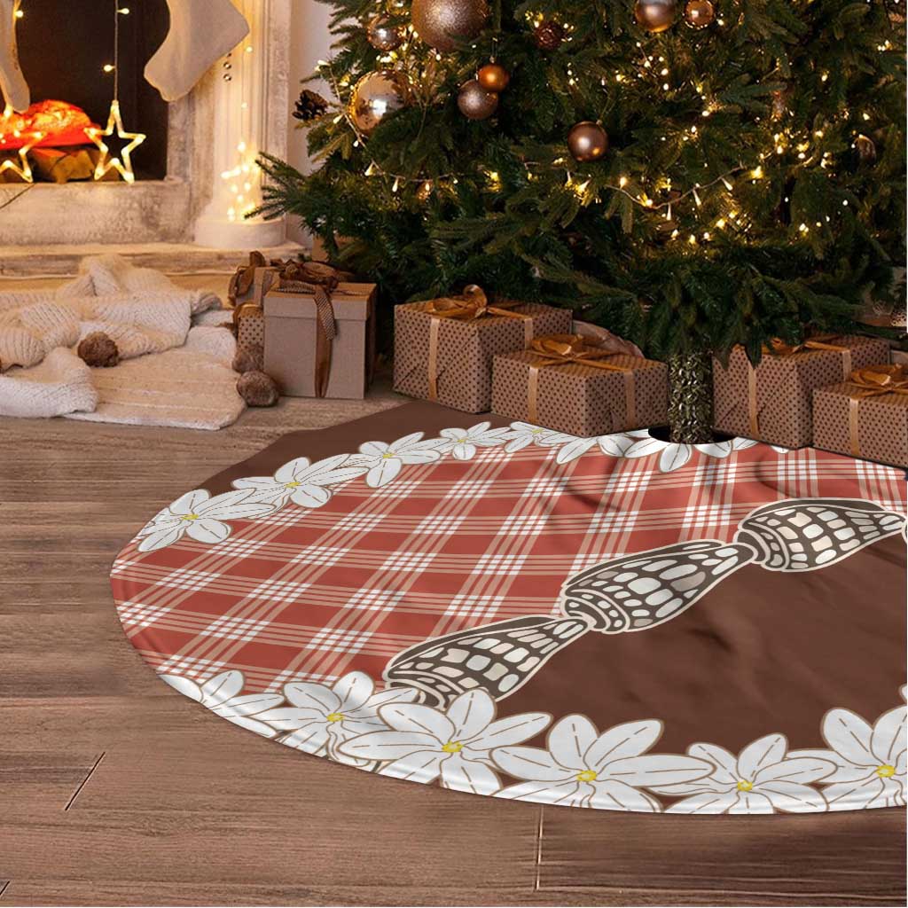 Red Hawaii Tiare and Shell Lei Tree Skirt Hawaiian Palaka Luxury Vibes LT14 - Polynesian Pride