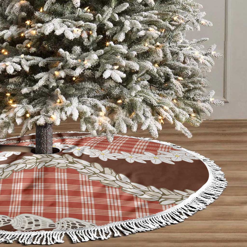 Red Hawaii Tiare and Shell Lei Tree Skirt Hawaiian Palaka Luxury Vibes LT14 - Polynesian Pride