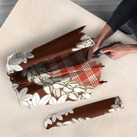 Red Hawaii Tiare and Shell Lei Umbrella Hawaiian Palaka Luxury Vibes LT14 - Polynesian Pride