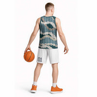Dark Cyan Hawaii Tiare and Shell Lei Basketball Jersey Hawaiian Palaka Luxury Vibes LT14 - Polynesian Pride