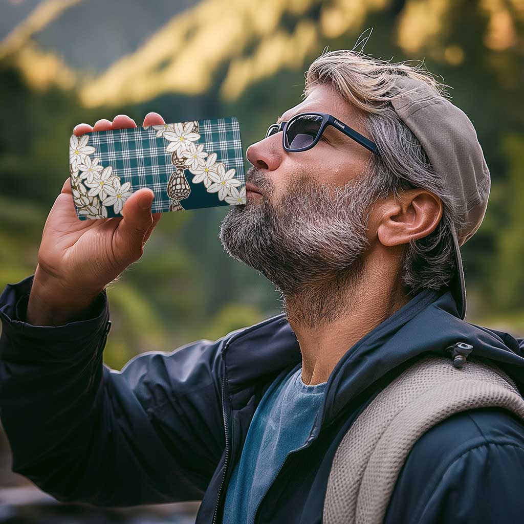Dark Cyan Hawaii Tiare and Shell Lei 4 in 1 Can Cooler Tumbler Hawaiian Palaka Luxury Vibes - Polynesian Pride