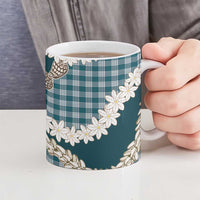Dark Cyan Hawaii Tiare and Shell Lei Ceramic Mug Hawaiian Palaka Luxury Vibes LT14 - Polynesian Pride