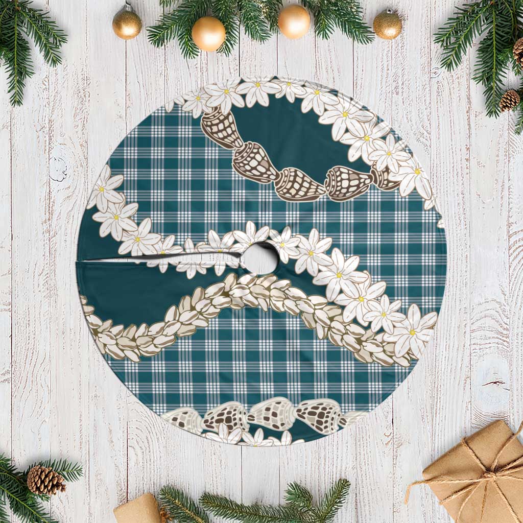 Dark Cyan Hawaii Tiare and Shell Lei Tree Skirt Hawaiian Palaka Luxury Vibes LT14 Casual Dark Cyan - Polynesian Pride