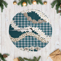 Dark Cyan Hawaii Tiare and Shell Lei Tree Skirt Hawaiian Palaka Luxury Vibes LT14 Casual Dark Cyan - Polynesian Pride