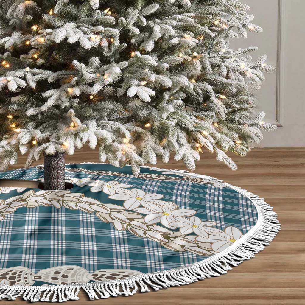 Dark Cyan Hawaii Tiare and Shell Lei Tree Skirt Hawaiian Palaka Luxury Vibes LT14 - Polynesian Pride