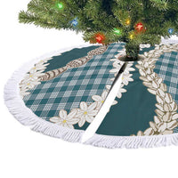 Dark Cyan Hawaii Tiare and Shell Lei Tree Skirt Hawaiian Palaka Luxury Vibes LT14 - Polynesian Pride