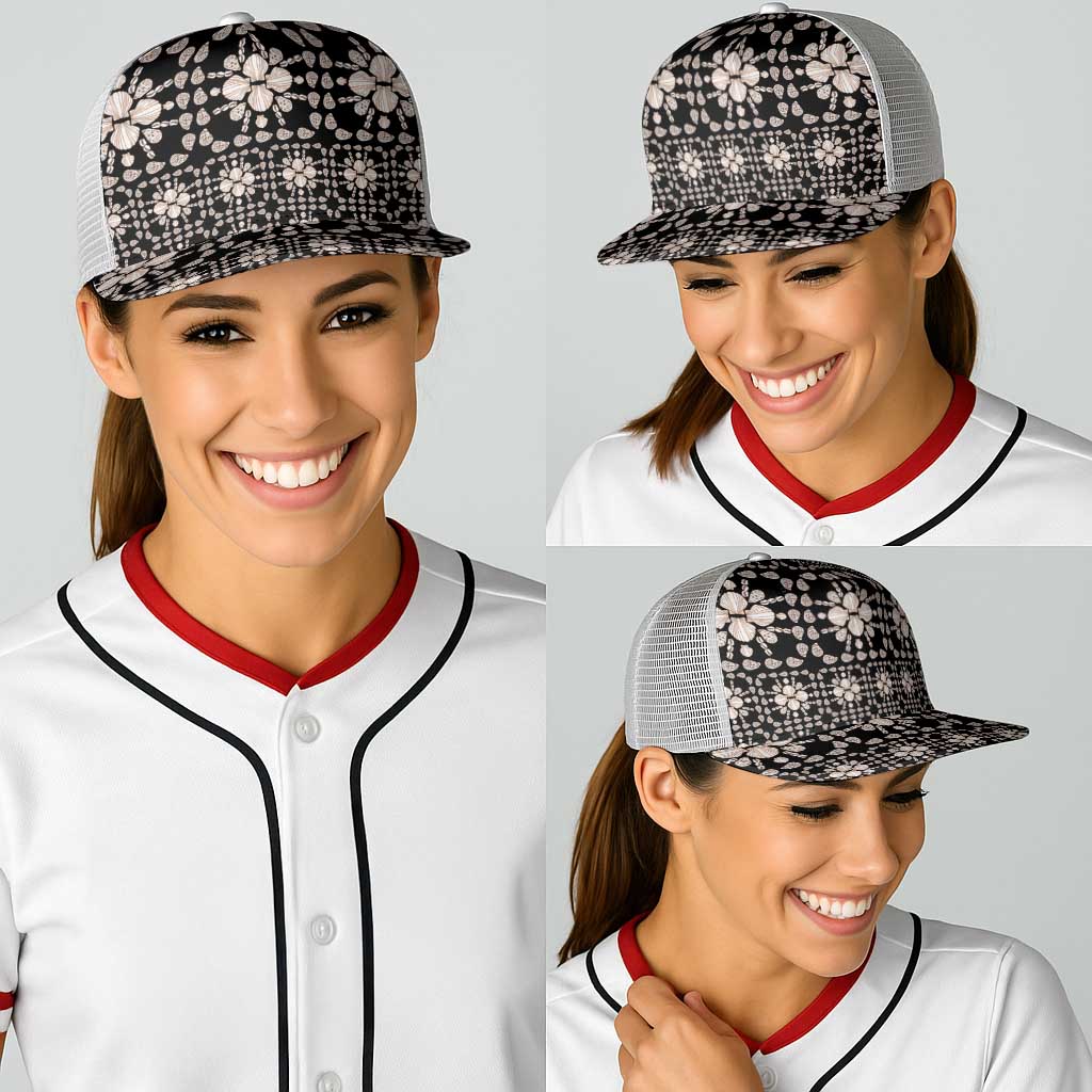 Aloha Hawaii Shell Quilt Baseball Net Cap Seamless Style LT14 - Polynesian Pride