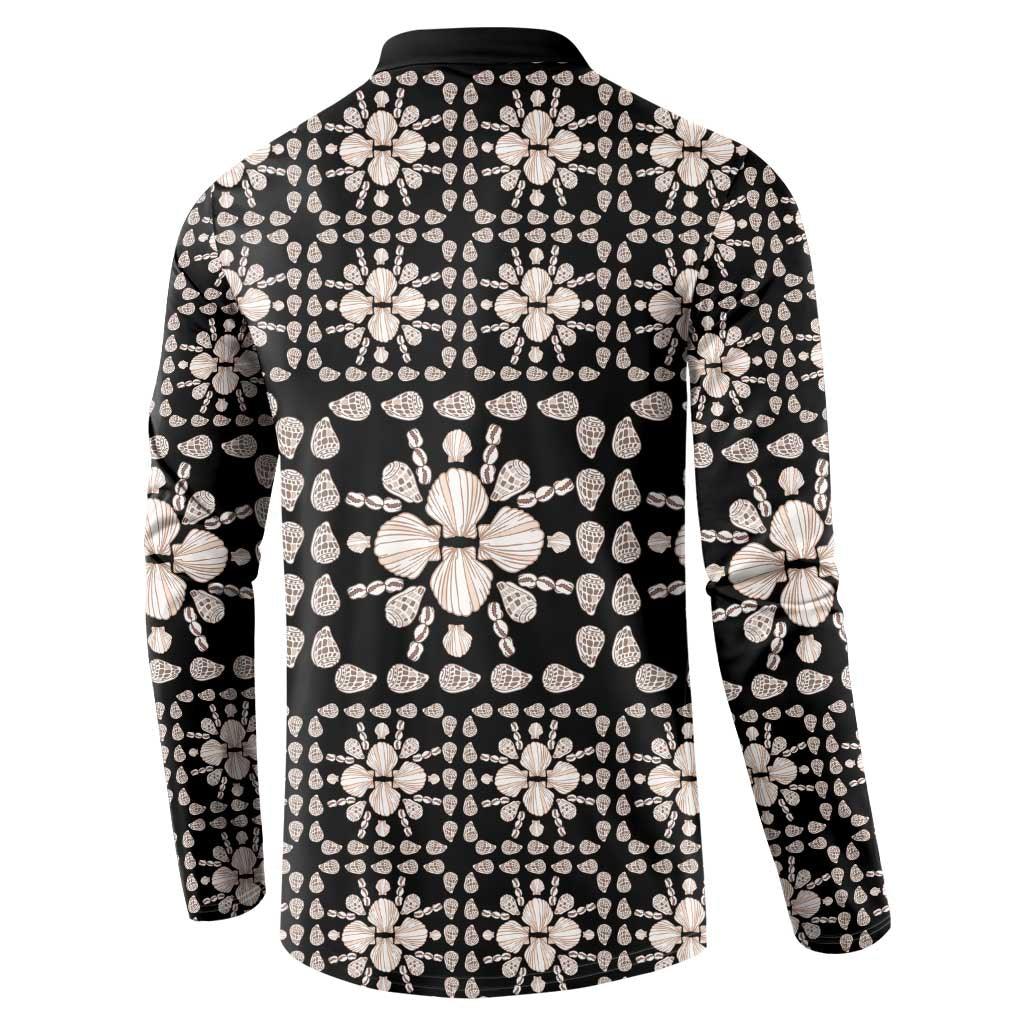 Aloha Hawaii Shell Quilt Button Sweatshirt Seamless Style - Polynesian Pride