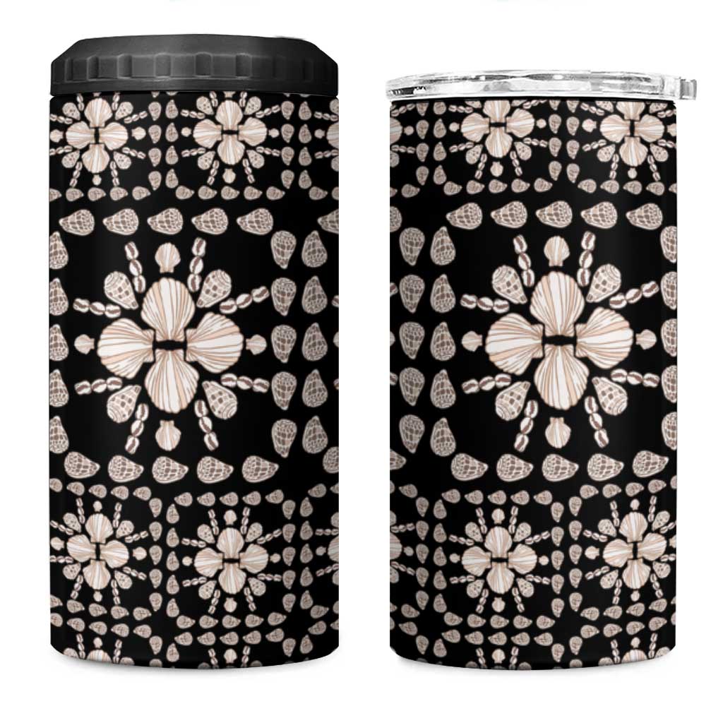 Aloha Hawaii Shell Quilt 4 in 1 Can Cooler Tumbler Seamless Style - Polynesian Pride