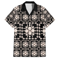 Aloha Hawaii Shell Quilt Family Matching Long Sleeve Bodycon Dress and Hawaiian Shirt Seamless Style - Polynesian Pride