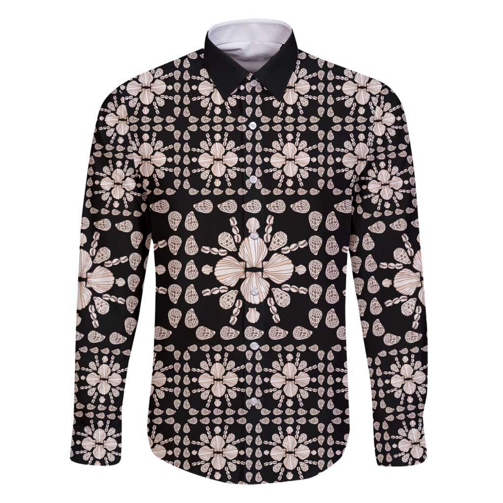 Aloha Hawaii Shell Quilt Family Matching Long Sleeve Bodycon Dress and Hawaiian Shirt Seamless Style - Polynesian Pride