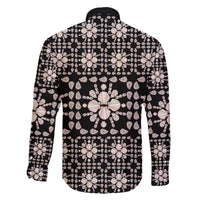 Aloha Hawaii Shell Quilt Family Matching Off The Shoulder Long Sleeve Dress and Hawaiian Shirt Seamless Style - Polynesian Pride