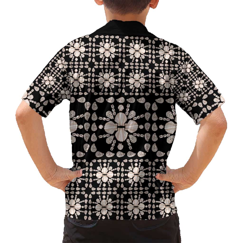 Aloha Hawaii Shell Quilt Family Matching Off Shoulder Short Dress and Hawaiian Shirt Seamless Style - Polynesian Pride