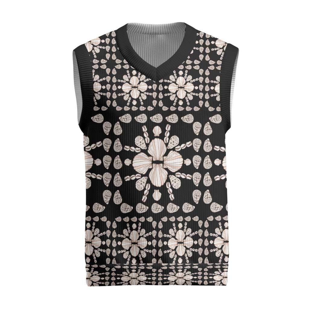 Aloha Hawaii Shell Quilt Christmas Knitted V-Neck Vest Seamless Style - Polynesian Pride