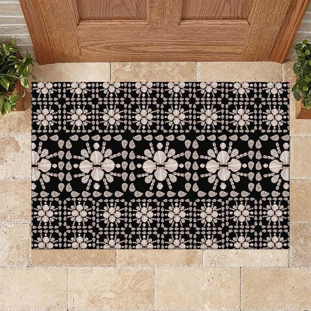 Aloha Hawaii Shell Quilt Rubber Doormat Seamless Style - Polynesian Pride